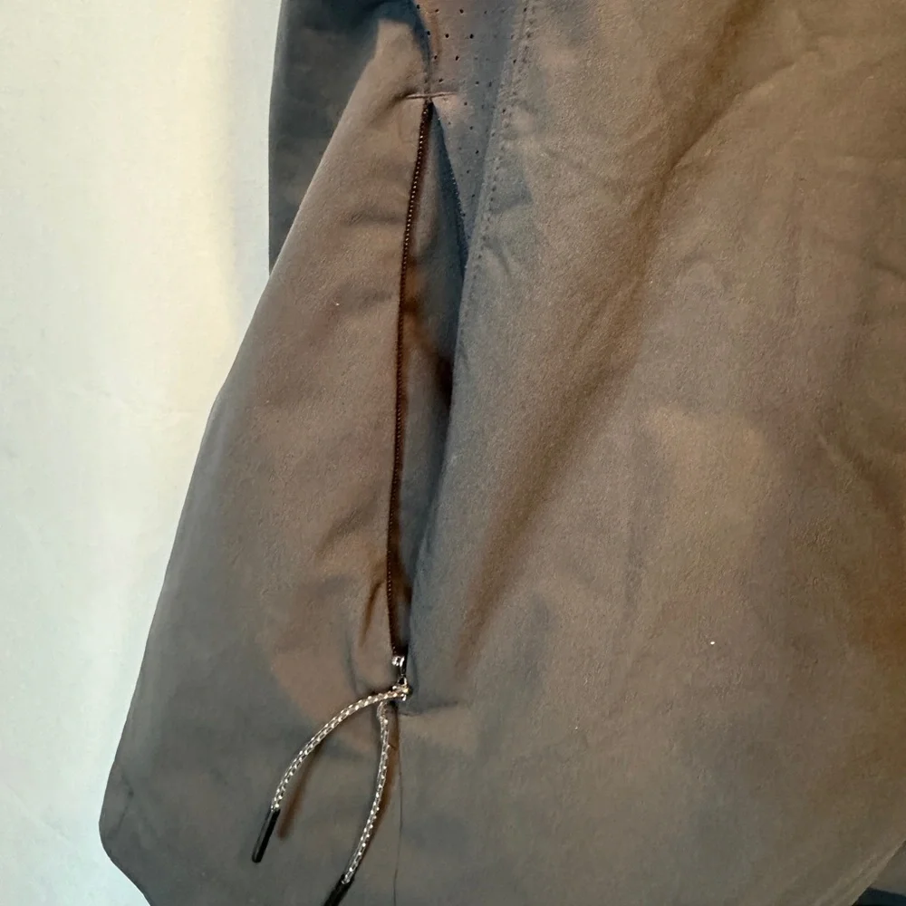 Nike‎ Dri Fit Size Large Baseball Pullover Windbreaker Gray 3/4 Sleeve Jacket
